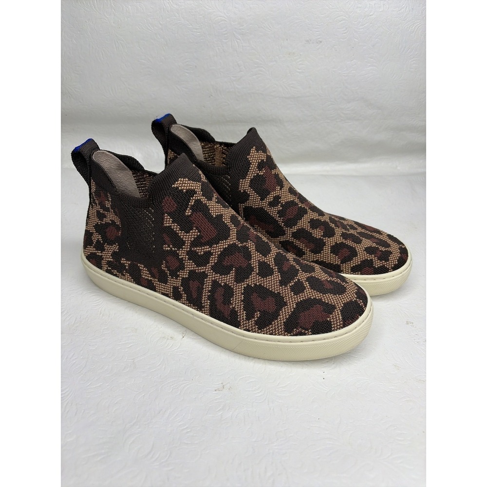 Rothy's The Chelsea Widcat Print Knit Slip On Sneakers Women's 7.5